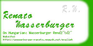 renato wasserburger business card